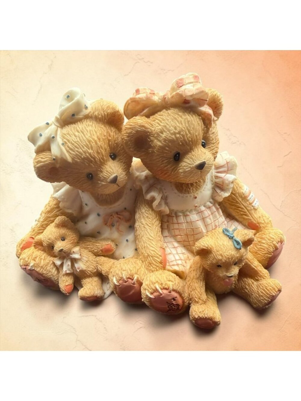Allison & Alexandria Figurine "Two Friends Mean Twice The Love" By Enesco 1995